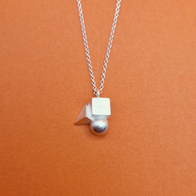 Bauhaus Cluster Pendant - silver