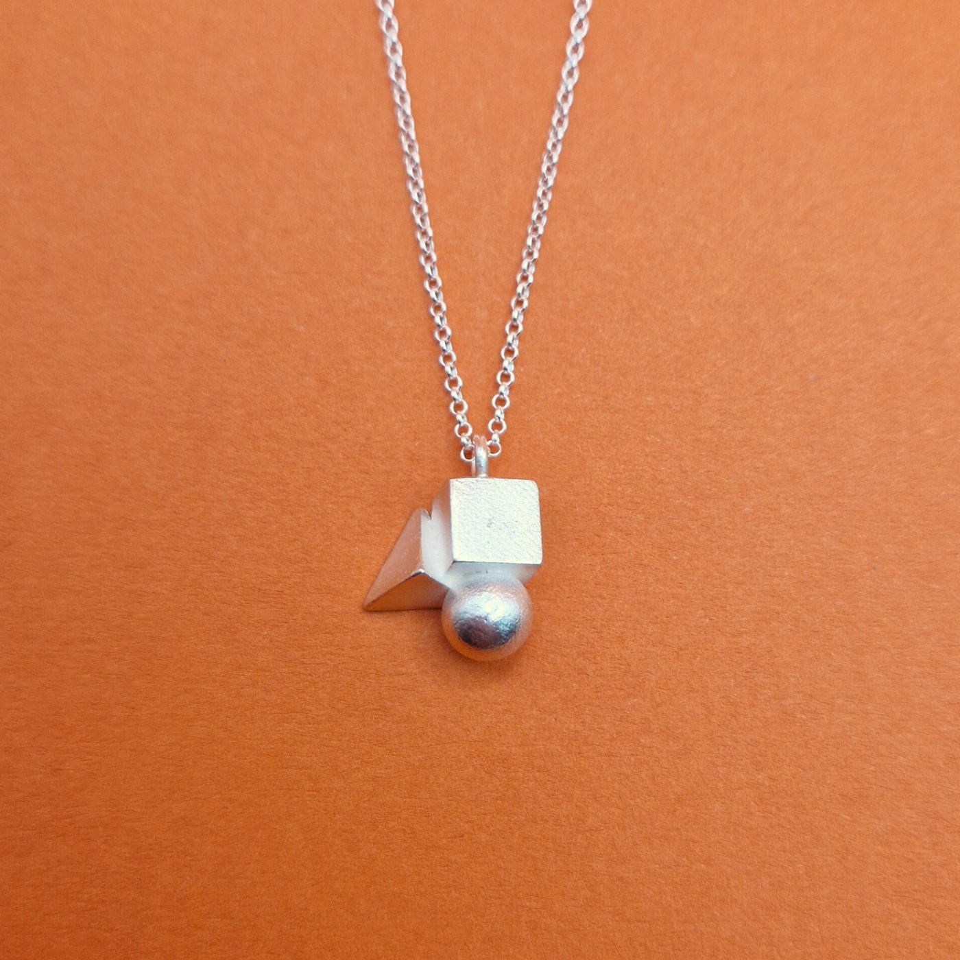 Bauhaus Cluster Pendant - silver