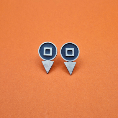3 Shape Stud Earrings